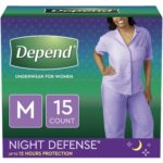 Depend Night Defense Incontinence Underwear for Women Overnight Medium