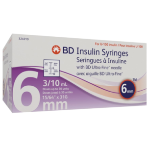 BD Ultra-Fine 0.3ML 31G 6MM Syringe