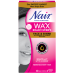 Nair Wax Ready Strips For Face & Bikini With Rice Bran Oil