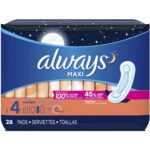 Always Maxi Overnight Pads Unscented Size 4