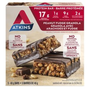 Atkins Protein Bars Peanut Fudge Granola 5-Pack