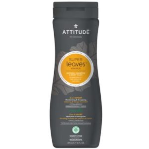 ATTITUDE Super Leaves Natural 2-in-1 Sport Shampoo & Body Wash For Men