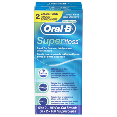 Oral-B Super Floss Pre-Cut Strands – Click Pharmacy