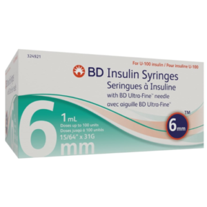 BD Ultra-Fine 1.0ML 31G 6MM Syringe