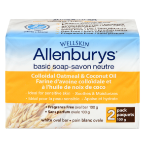 Allenburys Basic Soap with Colloidal Oatmeal & Coconut Oil 2 Pack
