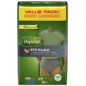 Depend for Men Underwear with FIT-FLEX Protection SM/MED