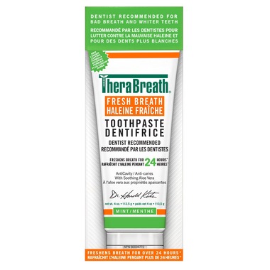 therabreath travel size toothpaste