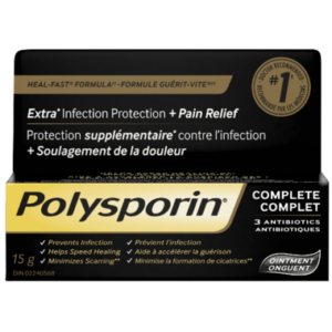 Polysporin Complete Antibiotic Ointment Heal-Fast Formula 15g