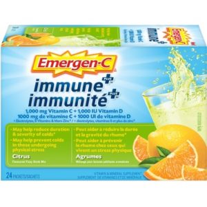 Emergen-C Immune+ Vitamin C & Mineral Supplement Fizzy Drink Mix Citrus