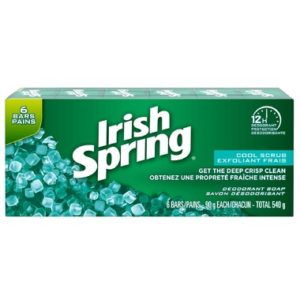 Irish Spring Cool Scrub Bar Soap 6 Pack