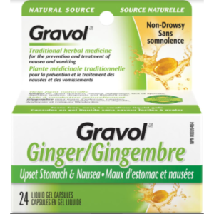 Gravol Natural Source Ginger Liquid Gel Capsules