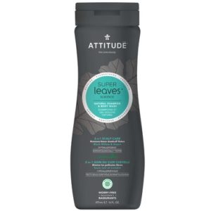 ATTITUDE Super Leaves Natural 2-in-1 Scalp Care Shampoo & Body Wash For Men