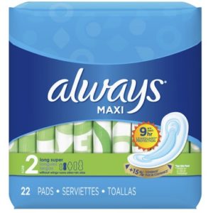 Always Maxi Super Pads without Wings Unscented