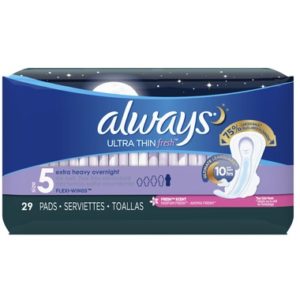 Always Ultra Thin Extra Heavy Overnight Pads With Wings Scented