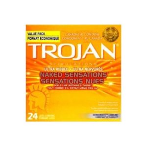 Trojan Naked Sensations Ultra Ribbed Lubricated Latex Condoms