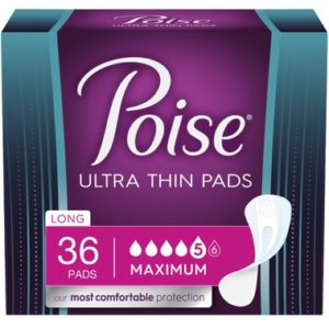 Poise Ultra Thin Incontinence Pads Maximum Absorbency Long Length