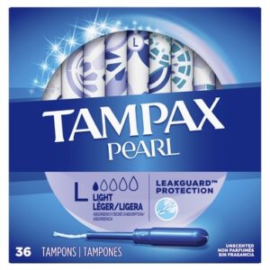 Tampax Pearl Unscented Plastic Tampons