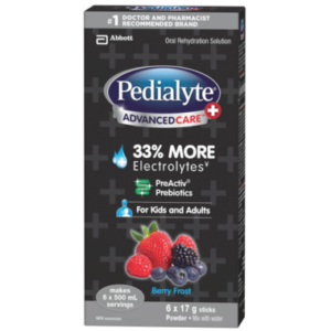 Pedialyte AdvancedCare Plus Electrolytes Powder Sticks Berry Frost