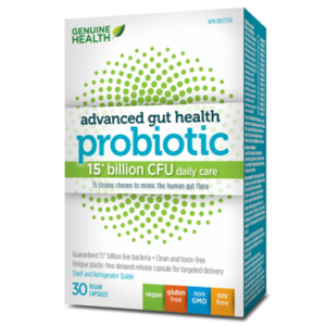 Genuine Health Advanced Gut Health Probiotic 15 Billion CFUs