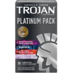 Trojan Platinum Pack Premium Collection of Lubricated Latex Condoms