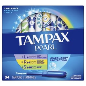 Tampax Pearl Unscented Tampons Triple Pack