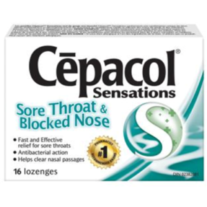Cepacol Sensations Sore Throat & Blocked Nose Lozenges