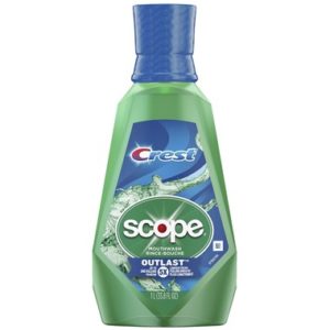 Crest Scope Outlast Anticavity Fluroide Mouthwash Long Lasting Mint