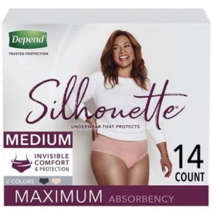 Depend Silhouette Incontinence Underwear for Women Max Absorbency Medium