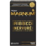 Trojan Magnum Ribbed Lubricated Condoms