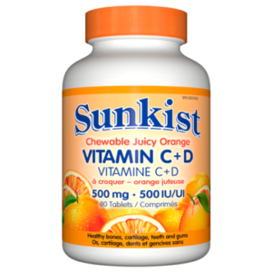 Sunkist Vitamin C + D Chewable Juicy Orange