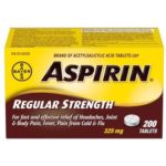 Aspirin 325 mg Regular Strength Tablets Large Bottle