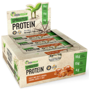 IronVegan Sprouted Protein Bars Salted Caramel