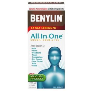 Benylin All-In-One Extra Strength Cough Cold & Flu Daytime Syrup