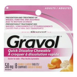 Gravol Quick Dissolve Chewable Tablets