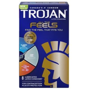 Trojan All The Feels Lubricated Latex Condoms