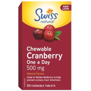 Swiss Natural Chewable Cranberry One a Day 500 mg