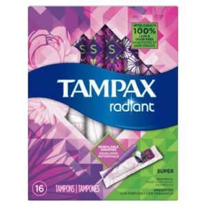 Tampax Radiant Super Plastic Tampons