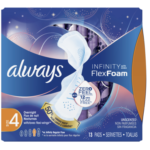 Always Infinity Overnight Sanitary Pads with Wings