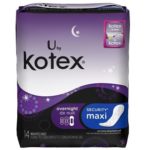 U by Kotex Overnight Security Maxi with Wings