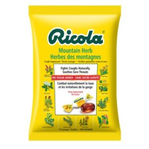 Ricola No Sugar Added Mountain Herb Cough Suppressant