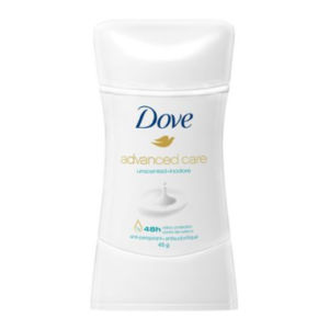 Dove Advanced Care Unscented Antiperspirant Stick