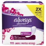 Always Discreet Incontinence Liners Very Light Absorbency Long Length