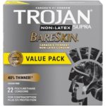 Trojan Supra Non-Latex BareSkin Lubricated Polyurethane Condoms