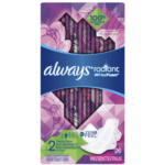 Always Radiant Heavy Flow Sanitary Pads Light With Wings