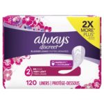 Always Discreet Incontinence Liners Very Light Absorbency Regular Length