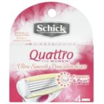 Schick Quattro Ultra Smooth for Women Blades with Papaya & Pearl Complex