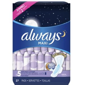 Always MAXI Pads Extra Heavy Overnight with Wings Unscented