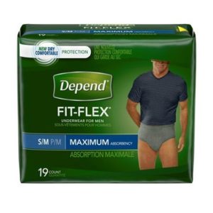 Depend FIT-FLEX Incontinence Underwear for Men Maximum Absorbency S/M