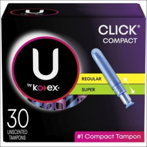 U by Kotex Click Compact Tampons Multipack Regular/Super Absorbency